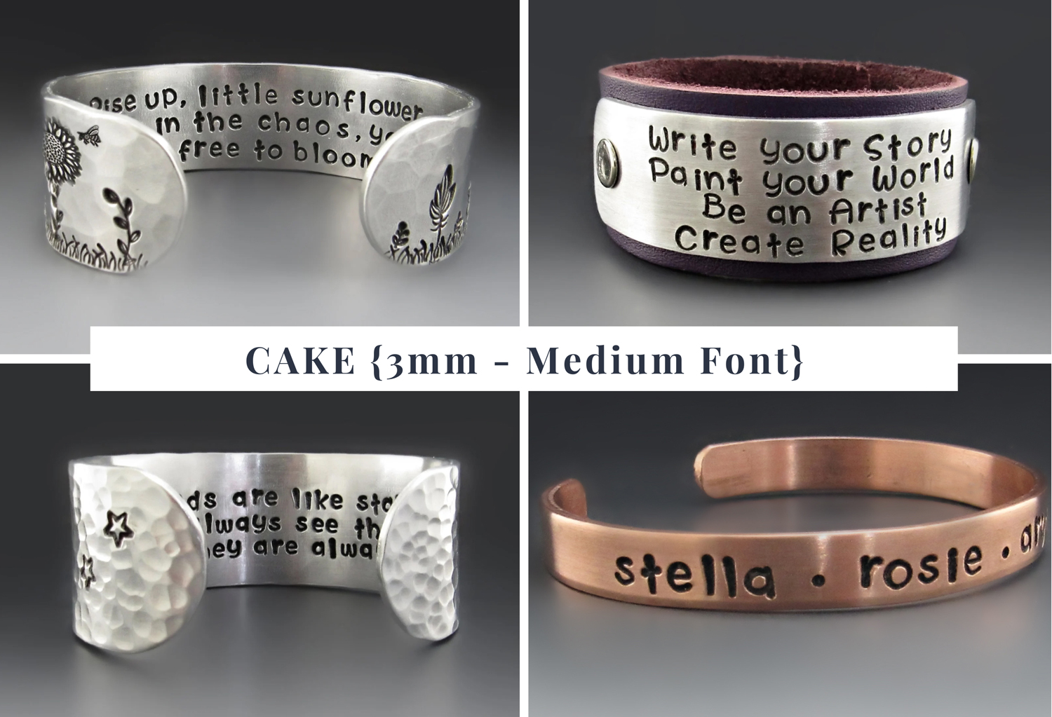 Cake font letter and number samples