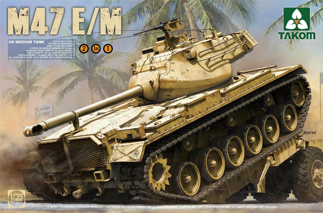 Takom 1/35 2072 US Medium Tank M47 E/M, (scale model kits, scale model