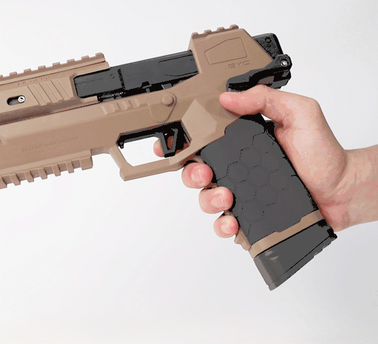 Cyberpunk 2077 Pistol Toy, Lizzie Gecko Soft Bullet Toy Gun, Foam Dart