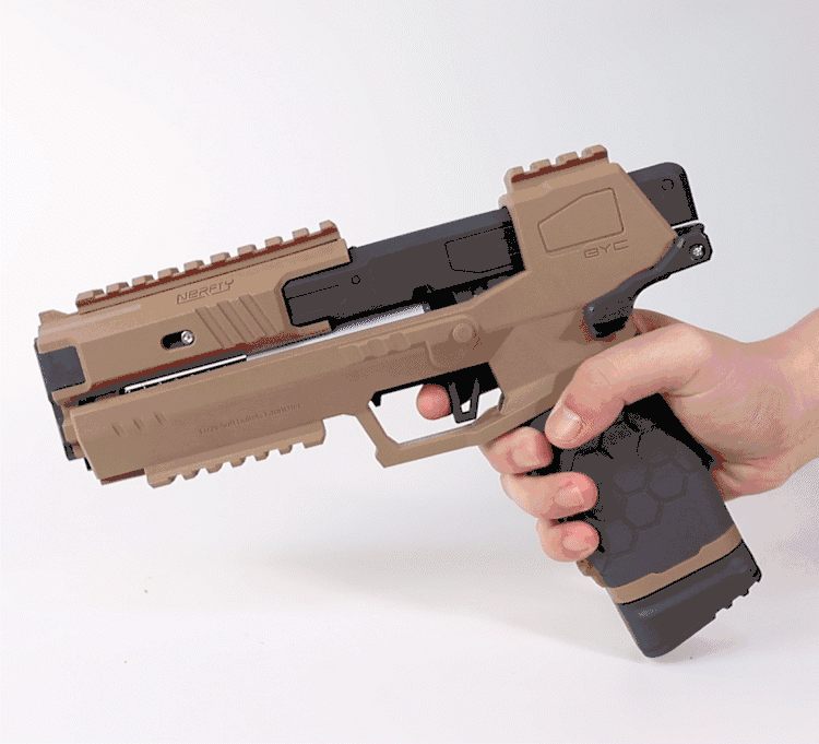 Cyberpunk 2077 Pistol Toy, Lizzie Gecko Soft Bullet Toy Gun, Foam Dart