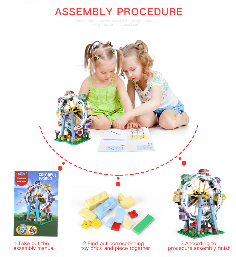 XINGBAO 01106 Ferris Wheel Building Bricks Toy Set MOC Custom Brick 