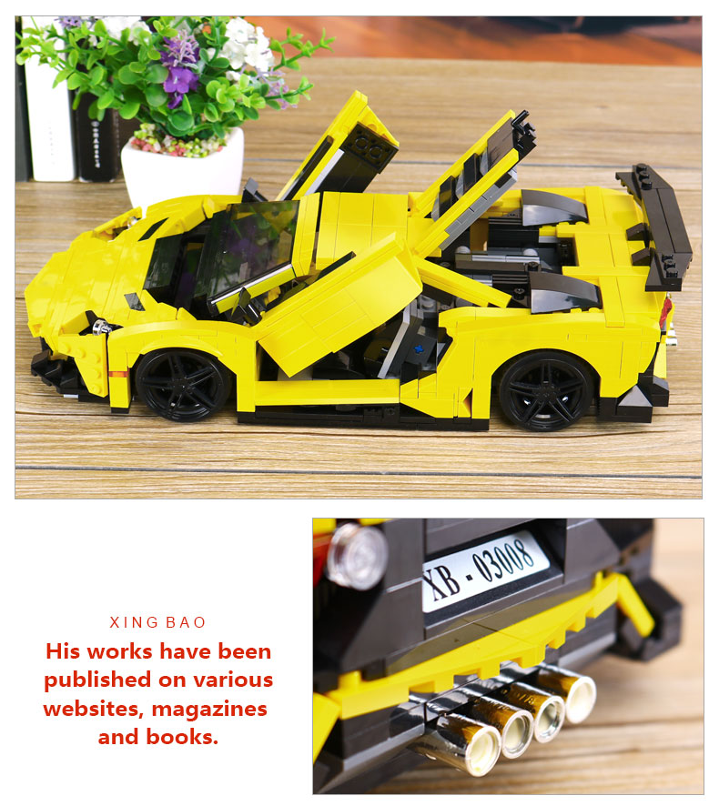 XINGBAO 03008 Yellow Lightning Building Bricks Toy Set MOC Custom 