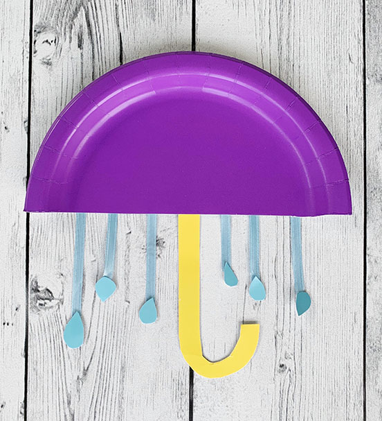 Paper Plate Umbrella Craft