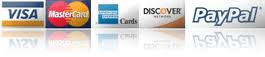 We accept all major credit cards for our uv curing lamps