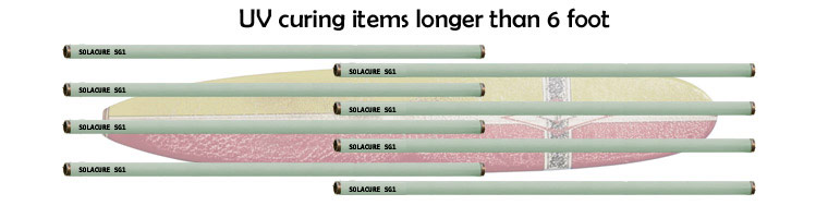 Example of how to stack uv curing lamps