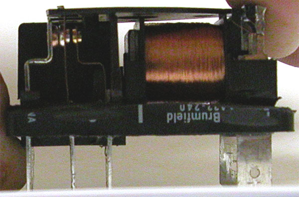 Inside a relay used for UV curing