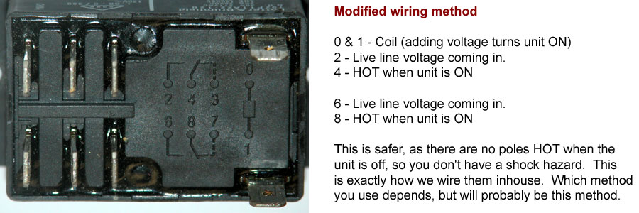 Wiring diagram for relay used for UV curing