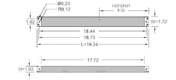 dimensions for uv curing ballast Workhorse 7