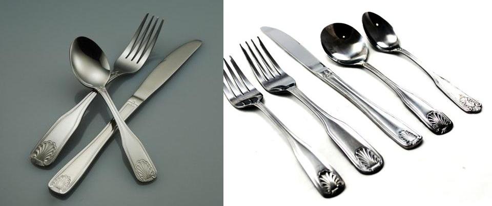 The Same Tableware Shown in 18/0 and in 18/10