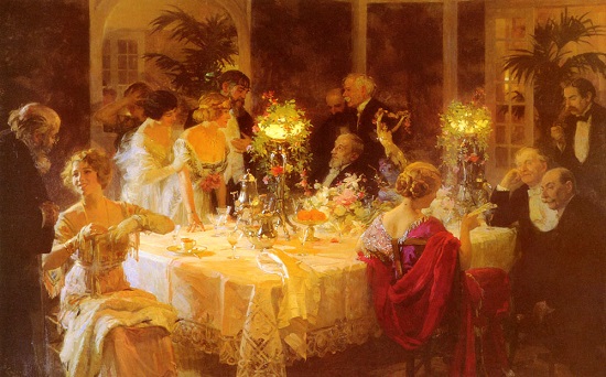 The Dinner Party (Jules-Alexandre Grun, 1911)