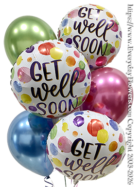 Get Well Watercolor Dots Bouquet +$25