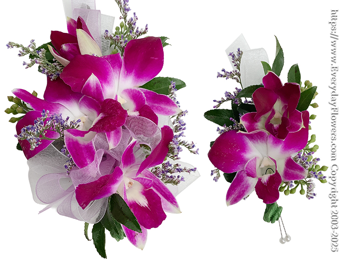 Orchid Corsage & Boutonniere