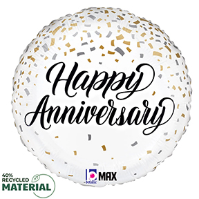 Happy Anniversary Gold Confetti