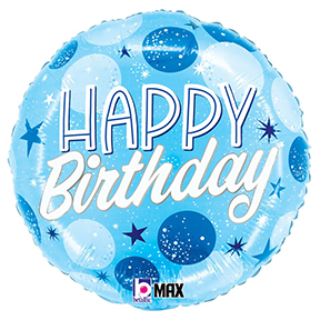 Birthday Blue Sparkle Dots +$6.00