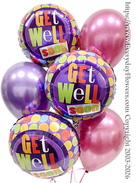 Get Well Soon Dot Patterns Bouquet +$25 CBB421