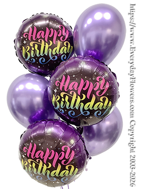 Rainbow Script Birthday Balloons CBB435 +$25 CBB427