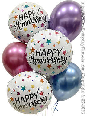 Happy Anniversary Colorful Balloon Bouquet CBB439 +25
