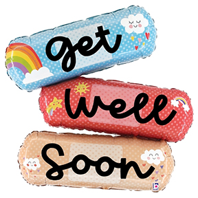 Cheerful Get Well Bandaids 36in +$15