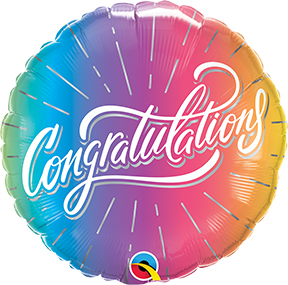 Congratulations Vibrant Ombre +$5