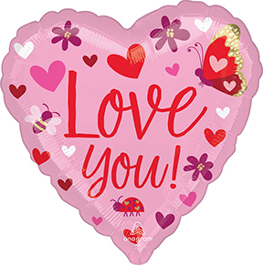 V102 I Love You Balloon +$6