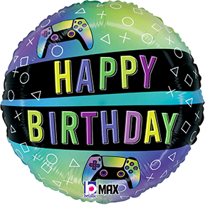 Birthday Vivid Gaming Balloon +$6