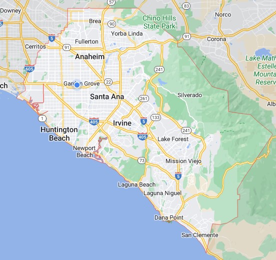 Orange County, California delivery area by Everyday Flowers