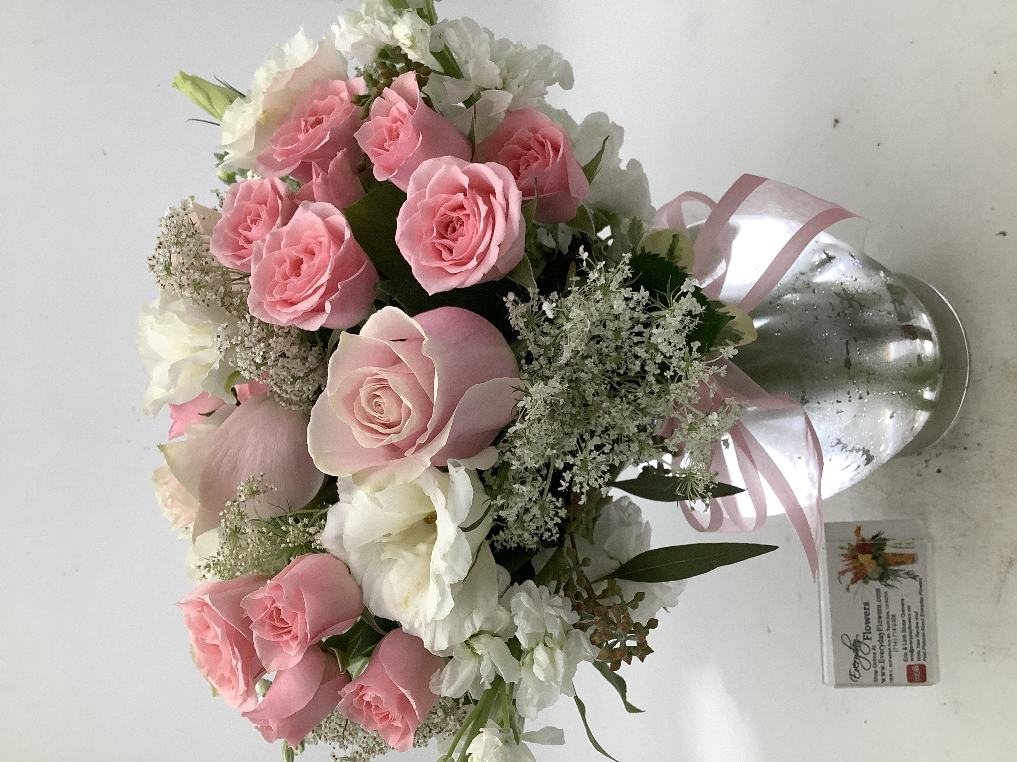 Red roses and sunflowers designed by Everyday Flowers in Santa Ana