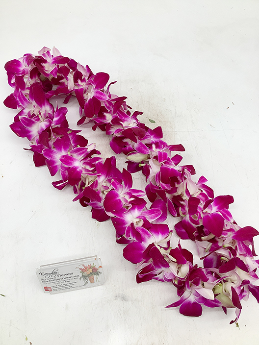 Purple Orchid Graduation Lei