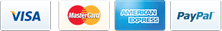 We accept Visa, MasterCard, American Express, and PayPal.