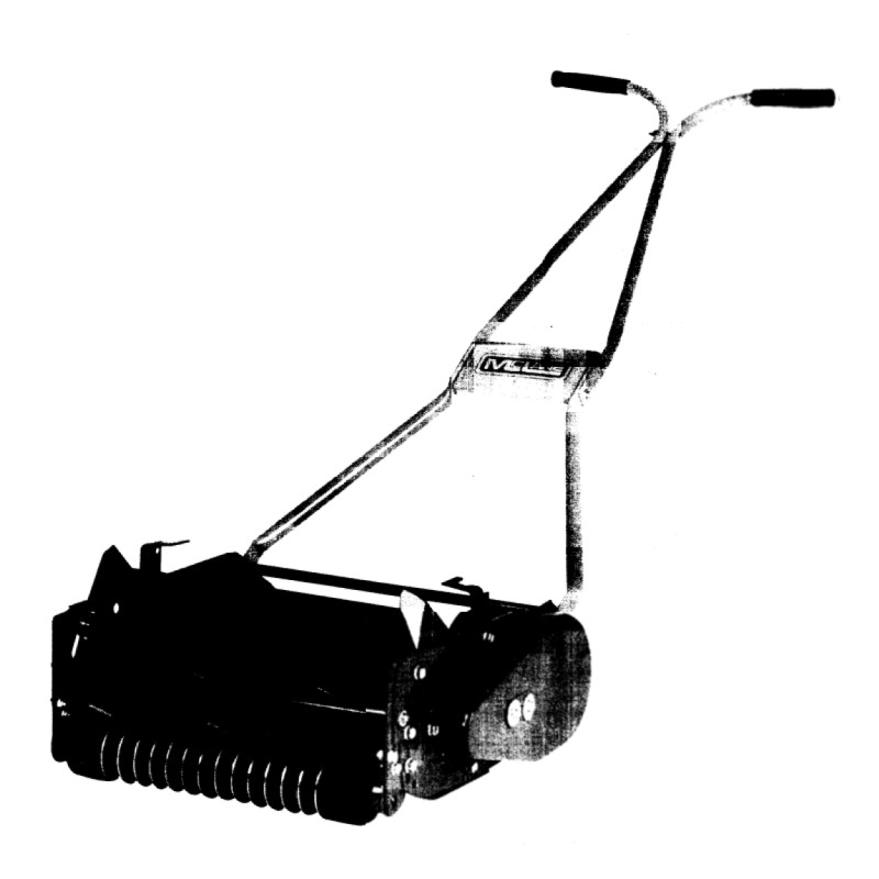 Manual for vintage McLane 17 Inch Greens Mower Manual Push Reel Mower with grooved roller and 10-blade reel.