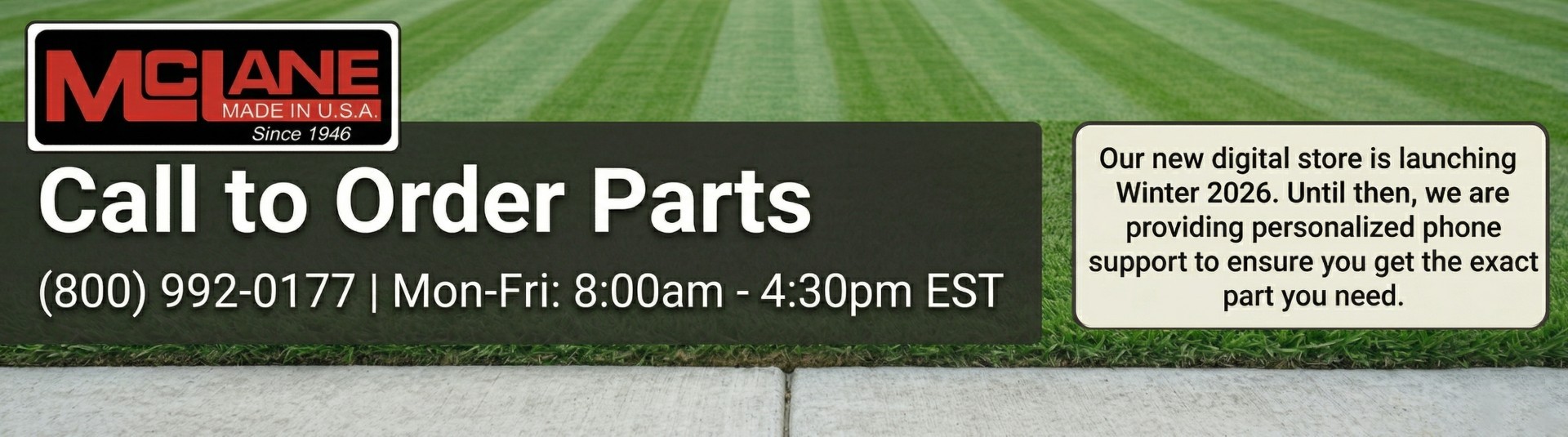 McLane Vintage Parts and Support Header