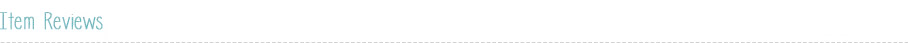 Item Reviews