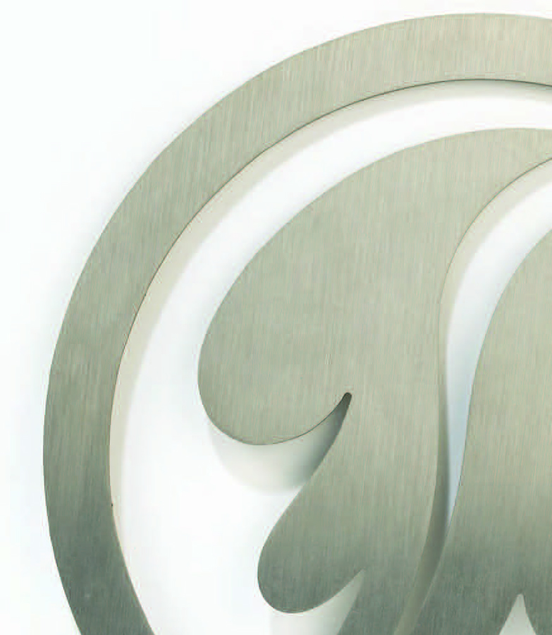 Waterjet-cut Letters
