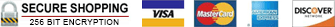 Credit cards accepted: Visa, MasterCard, American Express, and Discover