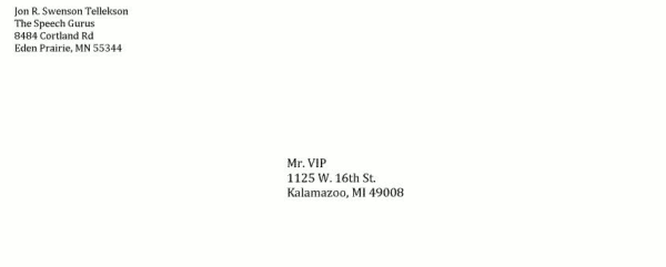 Image of Envelope printing command