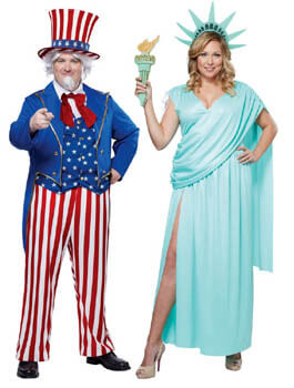 4th of july plus size couple costumes