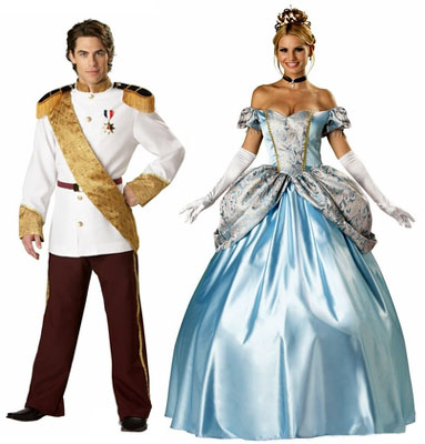 theatrical prince charming and cinderella costumes