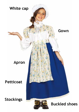 girls colonial costumes