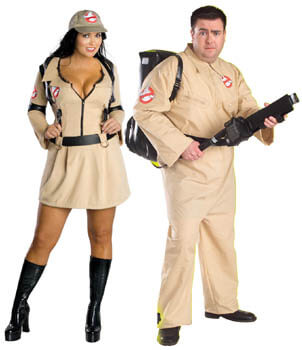 ghostbusters plus size couple costumes