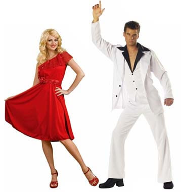 70s disco saturday night fever couple costume
