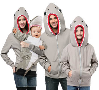 school of sharks family costumes