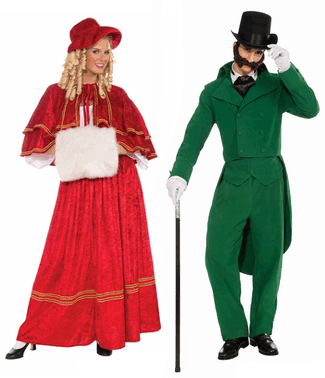 victorian caroler couple costumes