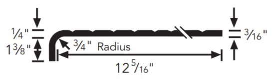 620D Round or Curved Nose Rubber Stair Tread