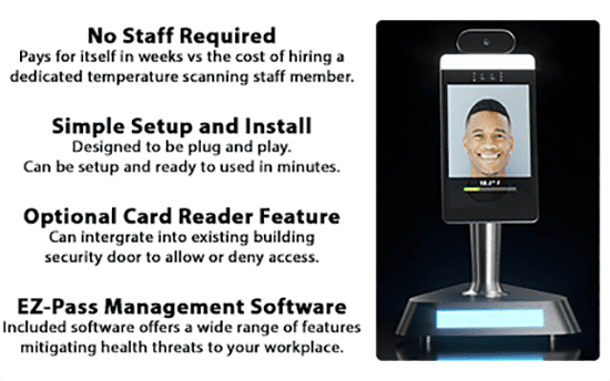 Contactless Temperature Scanning Kiosk with Facial Recognition