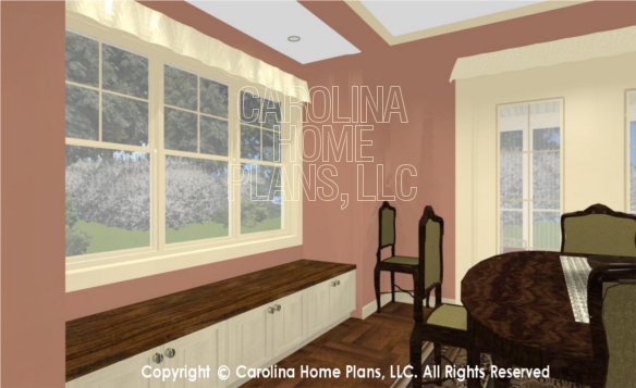 BS-1266-1574 3D Dining Room Window Seat