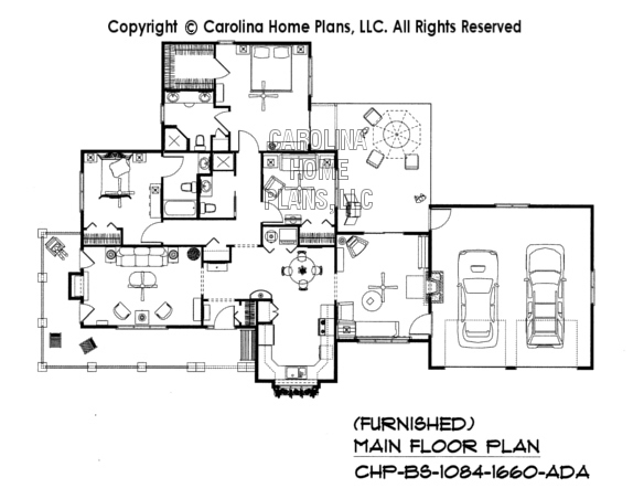 BS-1084-1660-AD Furnished Main Floor Plan