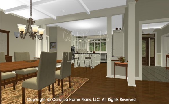 BS-1477-2715 3D Dining to Kitchen, Foyer