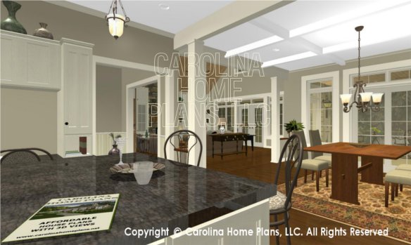BS-1477-2715 3D Kitchen Counter to Great Room