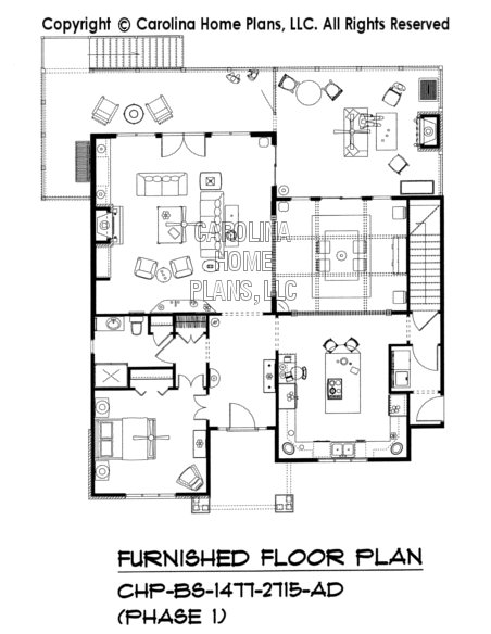 BS-1477-2715-AD Furnished Main Floor Plan (Phase 1)
