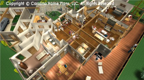 CRFT-2953 Split Bedroom House Plan